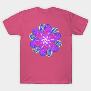 Lilac neon mandala T-Shirt